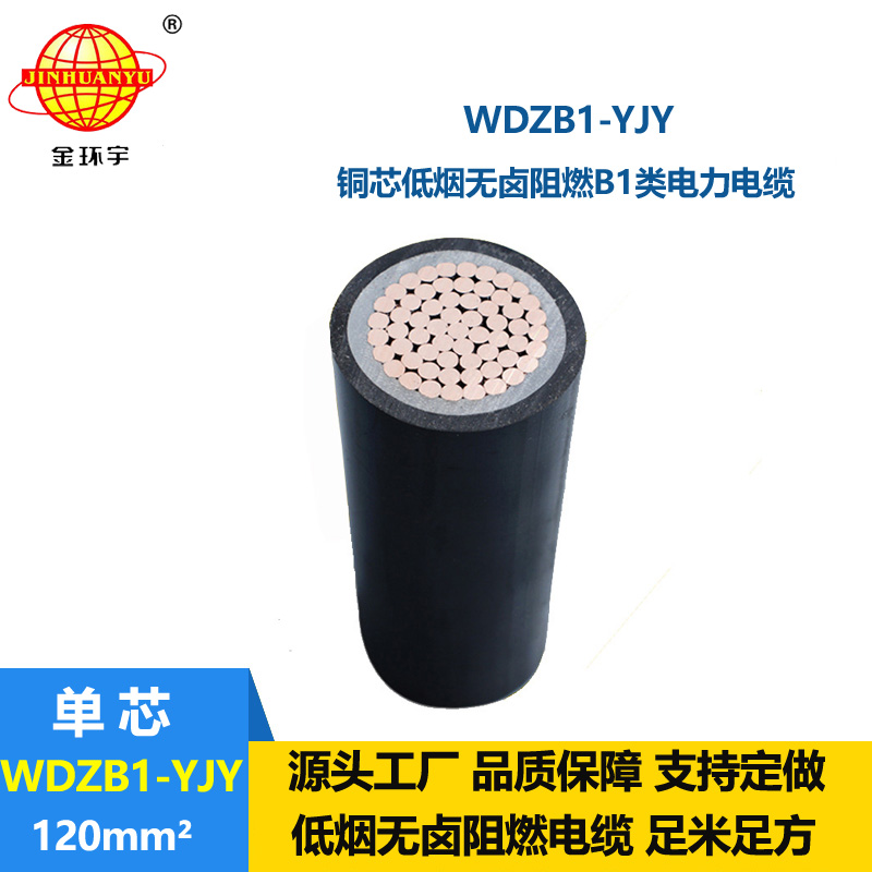 金環(huán)宇電線電纜 銅芯低煙無(wú)鹵電纜WDZB1-YJY 120平方 B1類阻燃交聯(lián)電纜